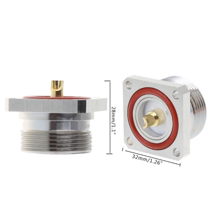 L29 7/16 Din Female Jack Center Connector with 4 Holes Flange Deck Solder Cup RF Coaxial Adapter L29 7/16 Din Female Jack Center Connector with 4 Holes Flange Deck Solder Cup RF Coaxial Adapter